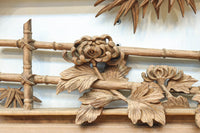 立体感ある梅や菊を華やかに描く彫刻欄間　EZ2814ab　在庫(a:1 b:1)枚