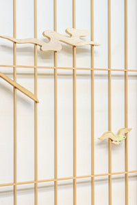 冠雪した富士を望む窓絵の気品ある書院セット　EZ2815　在庫4枚1組