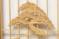 冠雪した富士を望む窓絵の気品ある書院セット　EZ2815　在庫4枚1組