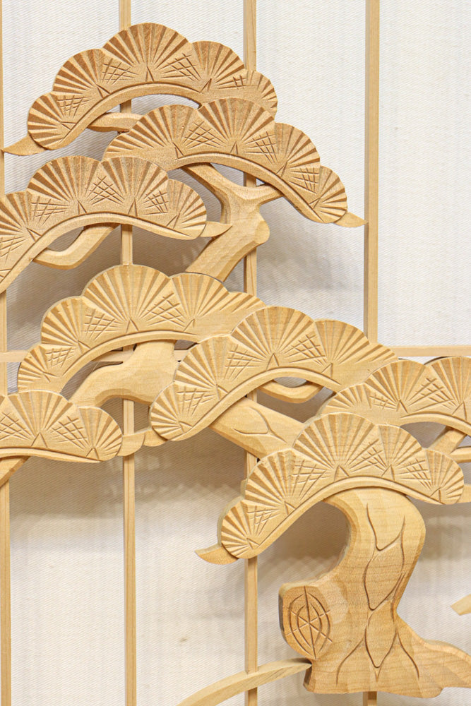 冠雪した富士を望む窓絵の気品ある書院セット　EZ2815　在庫4枚1組