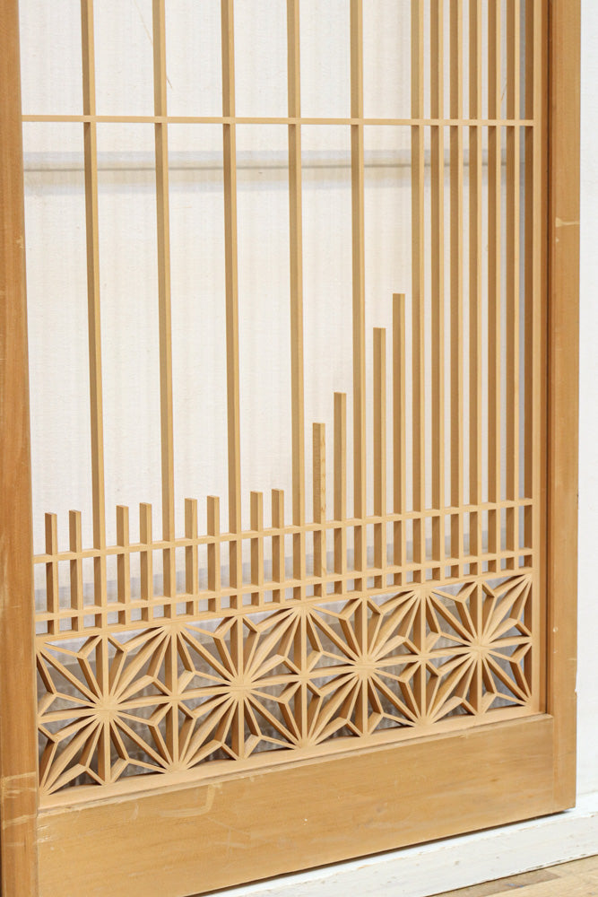 冠雪した富士を望む窓絵の気品ある書院セット　EZ2815　在庫4枚1組