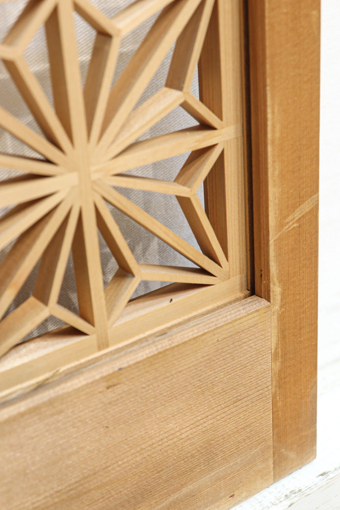 冠雪した富士を望む窓絵の気品ある書院セット　EZ2815　在庫4枚1組