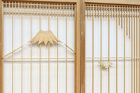 冠雪した富士を望む窓絵の気品ある書院セット　EZ2815　在庫4枚1組