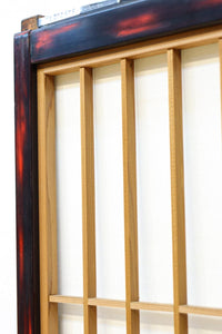 美しい朱漆枠の上品な書院　EZ2817　在庫4枚　