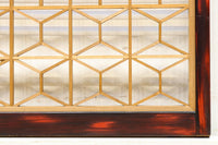 美しい朱漆枠の上品な書院　EZ2817　在庫4枚　