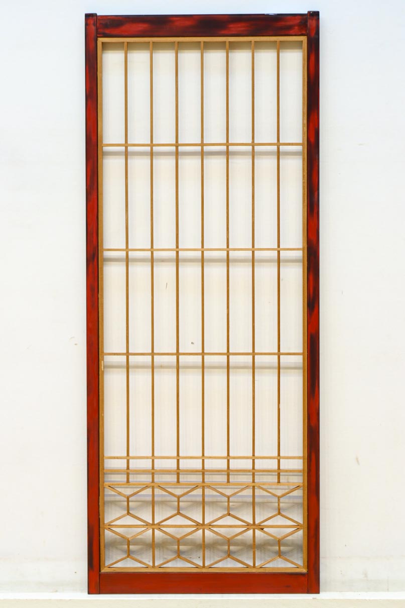 美しい朱漆枠の上品な書院　EZ2817　在庫4枚　