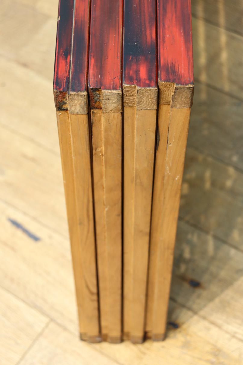 美しい朱漆枠の上品な書院　EZ2817　在庫4枚　