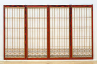 美しい朱漆枠の上品な書院　EZ2817　在庫4枚　