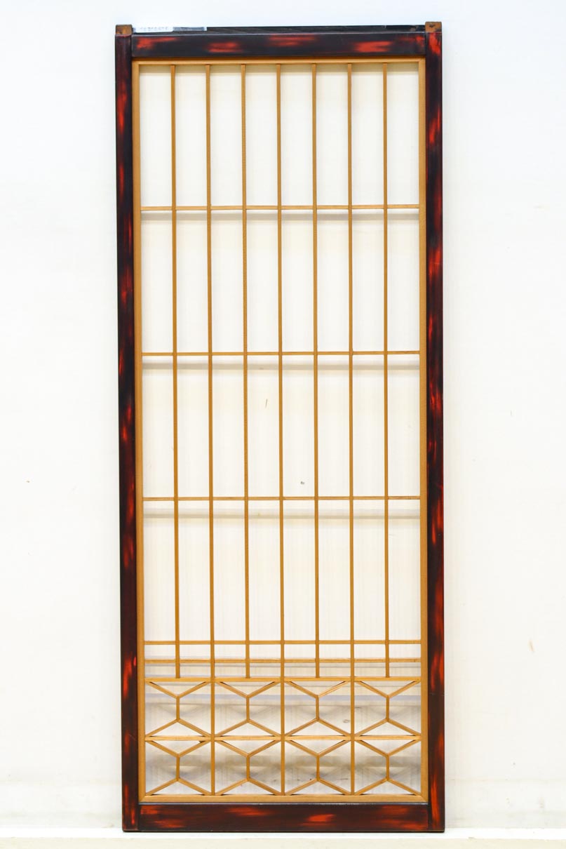 美しい朱漆枠の上品な書院　EZ2817　在庫4枚　