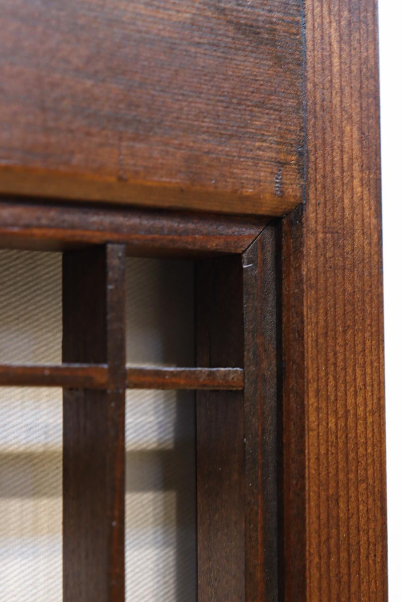 桐組子帯装飾と幾何学組子で雅な面持ちある書院　EZ2818　在庫4枚