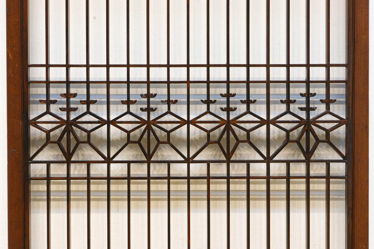 桐組子帯装飾と幾何学組子で雅な面持ちある書院　EZ2818　在庫4枚