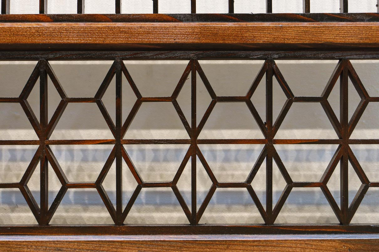 桐組子帯装飾と幾何学組子で雅な面持ちある書院　EZ2818　在庫4枚