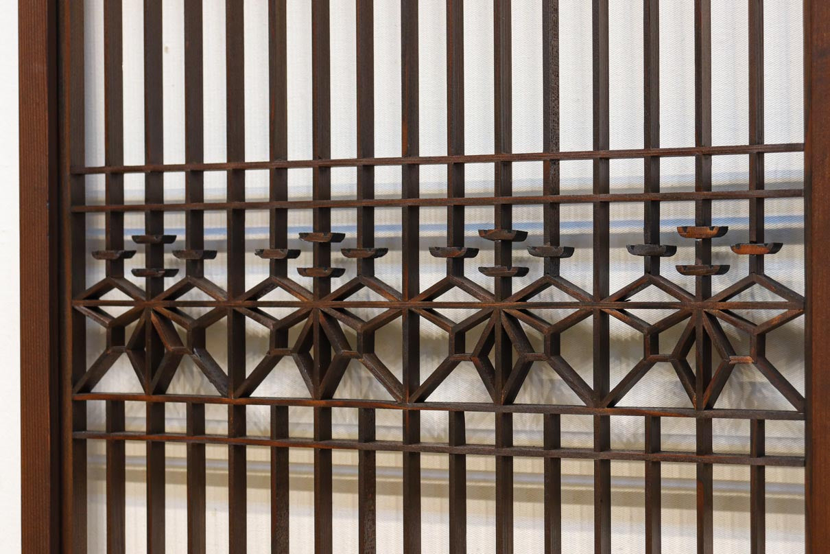 桐組子帯装飾と幾何学組子で雅な面持ちある書院　EZ2818　在庫4枚