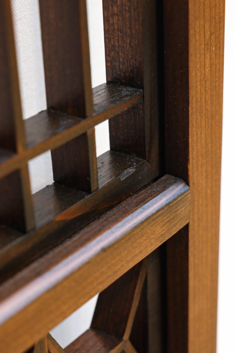 桐組子帯装飾と幾何学組子で雅な面持ちある書院　EZ2818　在庫4枚