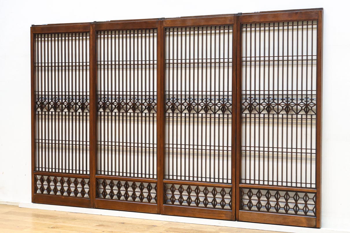 桐組子帯装飾と幾何学組子で雅な面持ちある書院　EZ2818　在庫4枚