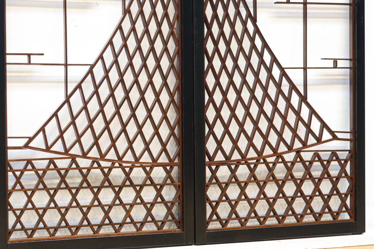 投網を描いたモダンな雰囲気の書院セット　EZ2821　在庫2枚1組