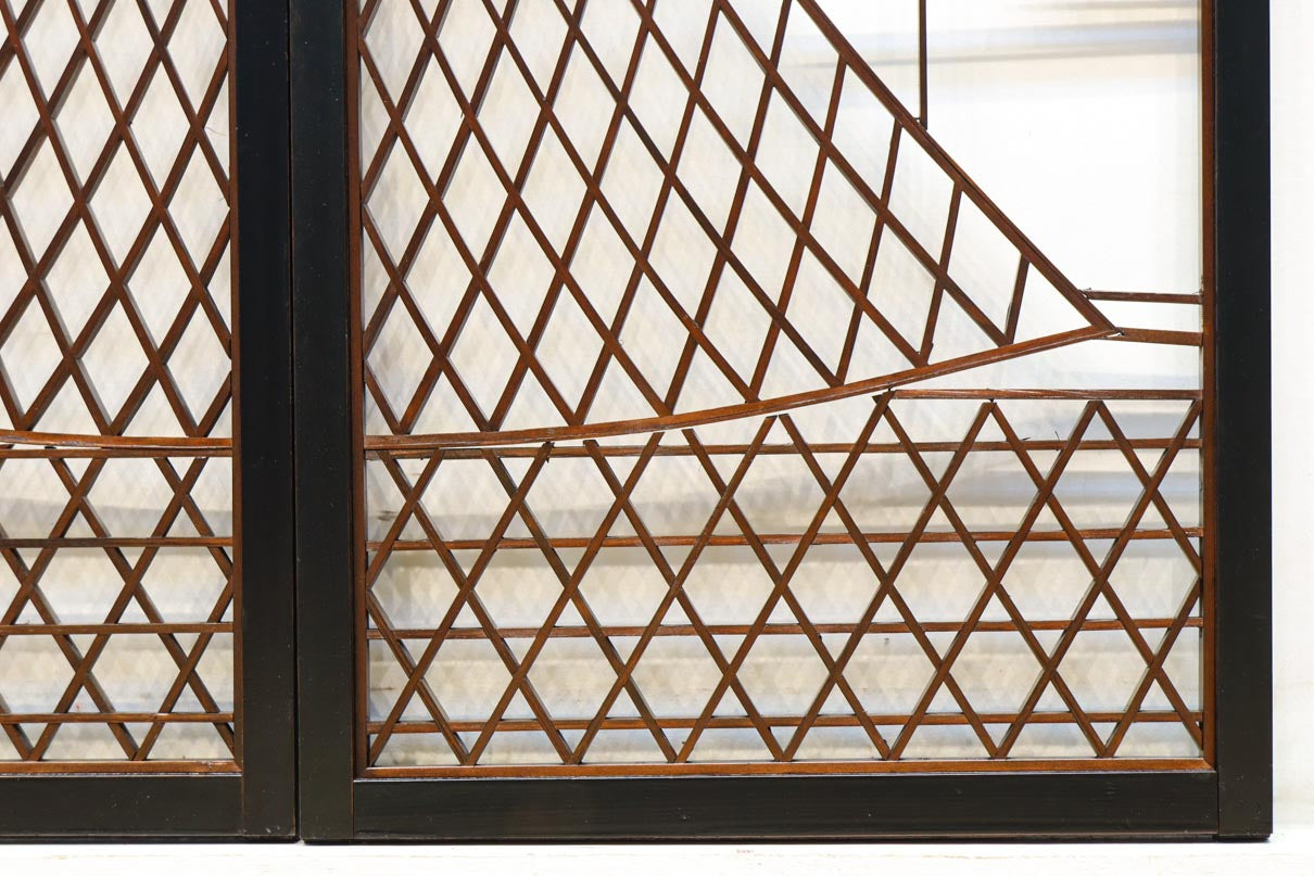 投網を描いたモダンな雰囲気の書院セット　EZ2821　在庫2枚1組