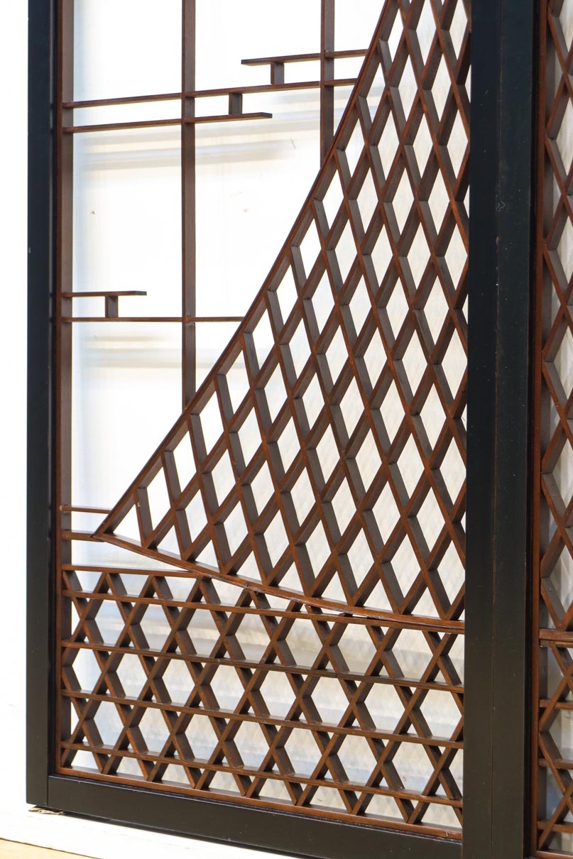 投網を描いたモダンな雰囲気の書院セット　EZ2821　在庫2枚1組