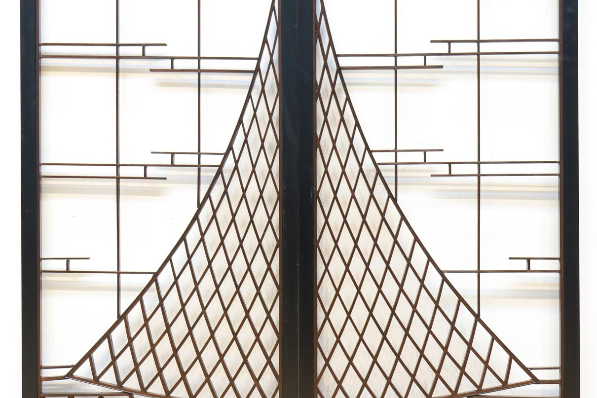 投網を描いたモダンな雰囲気の書院セット　EZ2821　在庫2枚1組