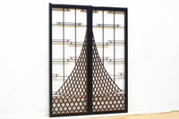 投網を描いたモダンな雰囲気の書院セット　EZ2821　在庫2枚1組