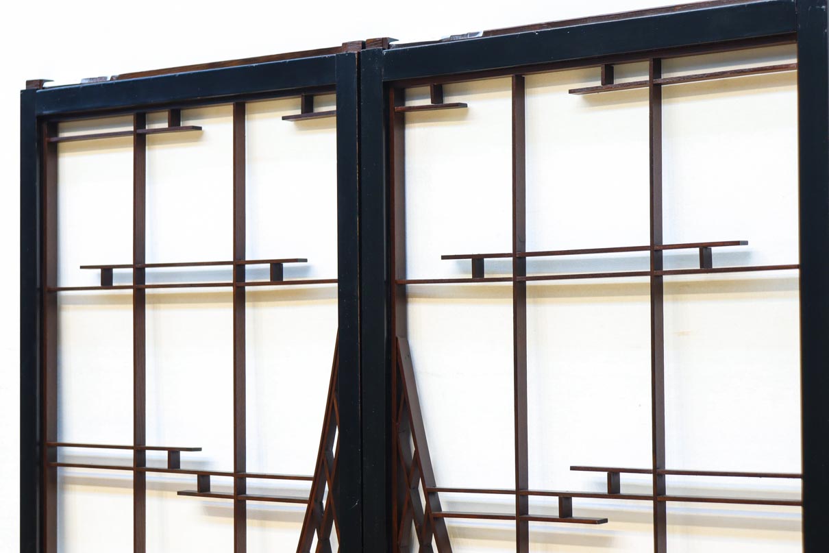 投網を描いたモダンな雰囲気の書院セット　EZ2821　在庫2枚1組