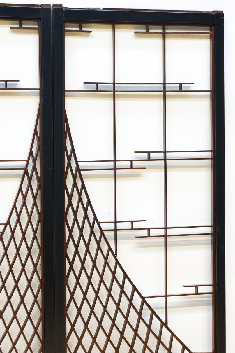 投網を描いたモダンな雰囲気の書院セット　EZ2821　在庫2枚1組