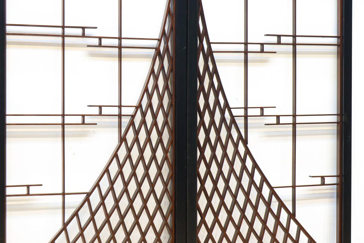 投網を描いたモダンな雰囲気の書院セット　EZ2821　在庫2枚1組