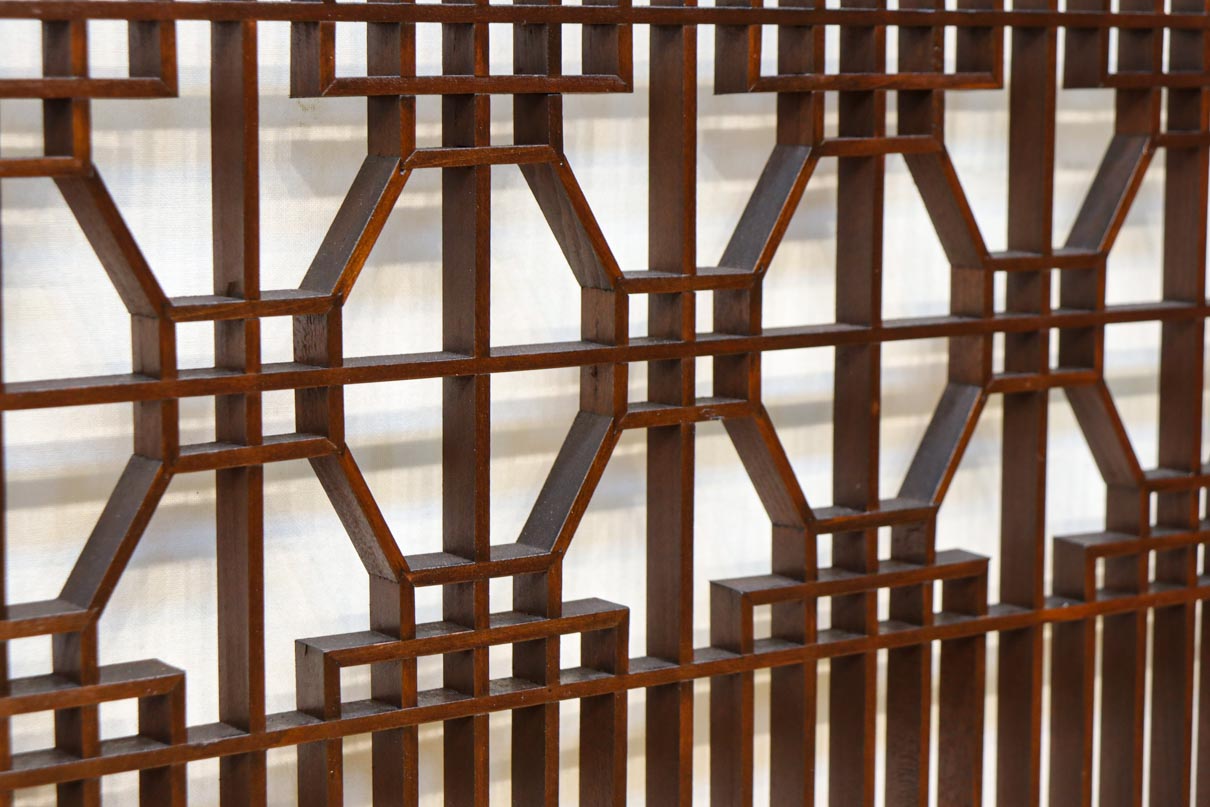 蜀江と香図の幾何学模様が見応えのある書院　EZ2822　在庫2枚