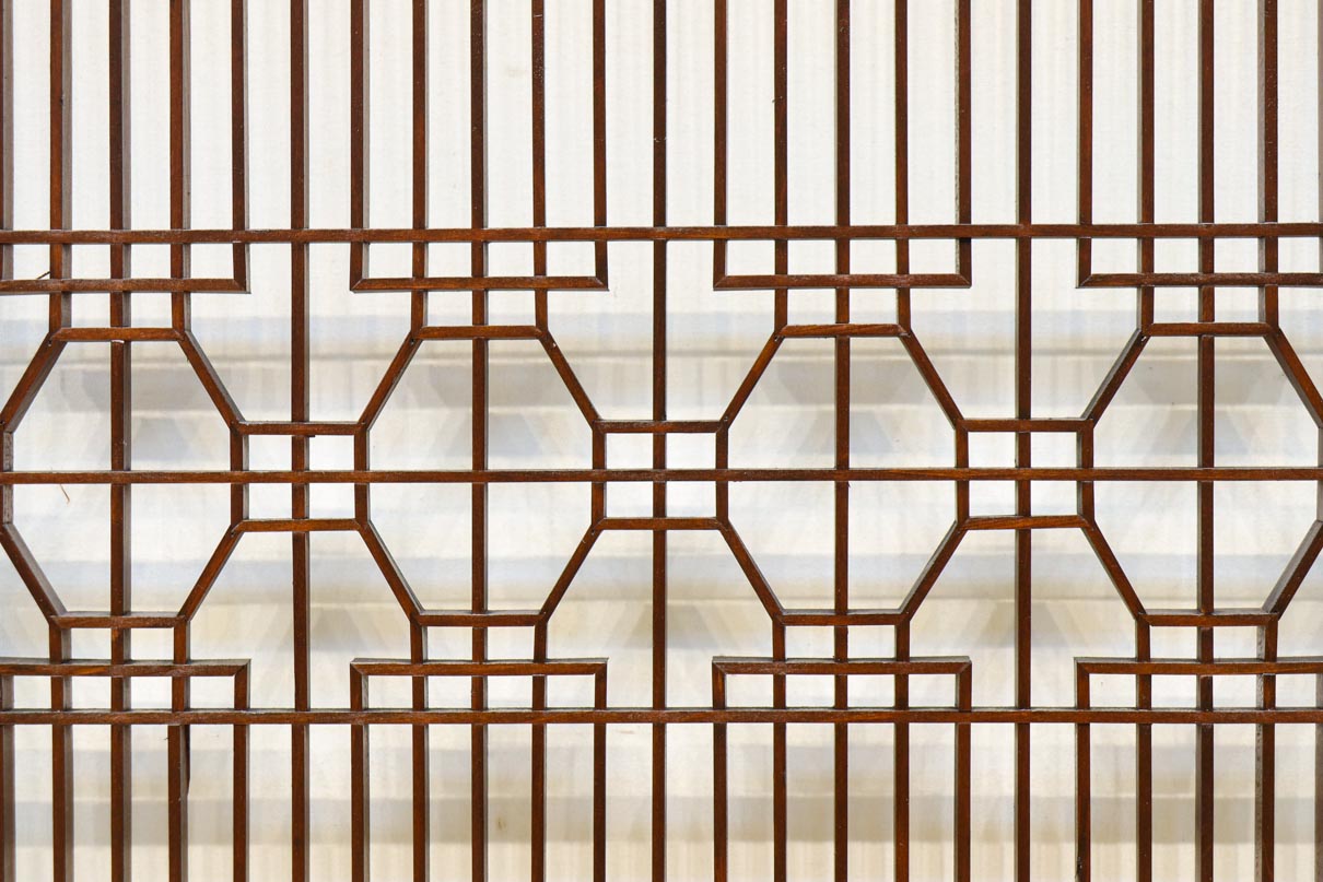 蜀江と香図の幾何学模様が見応えのある書院　EZ2822　在庫2枚