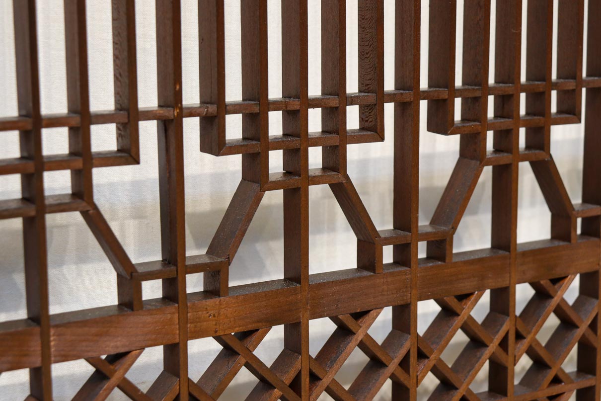 蜀江と香図の幾何学模様が見応えのある書院　EZ2822　在庫2枚