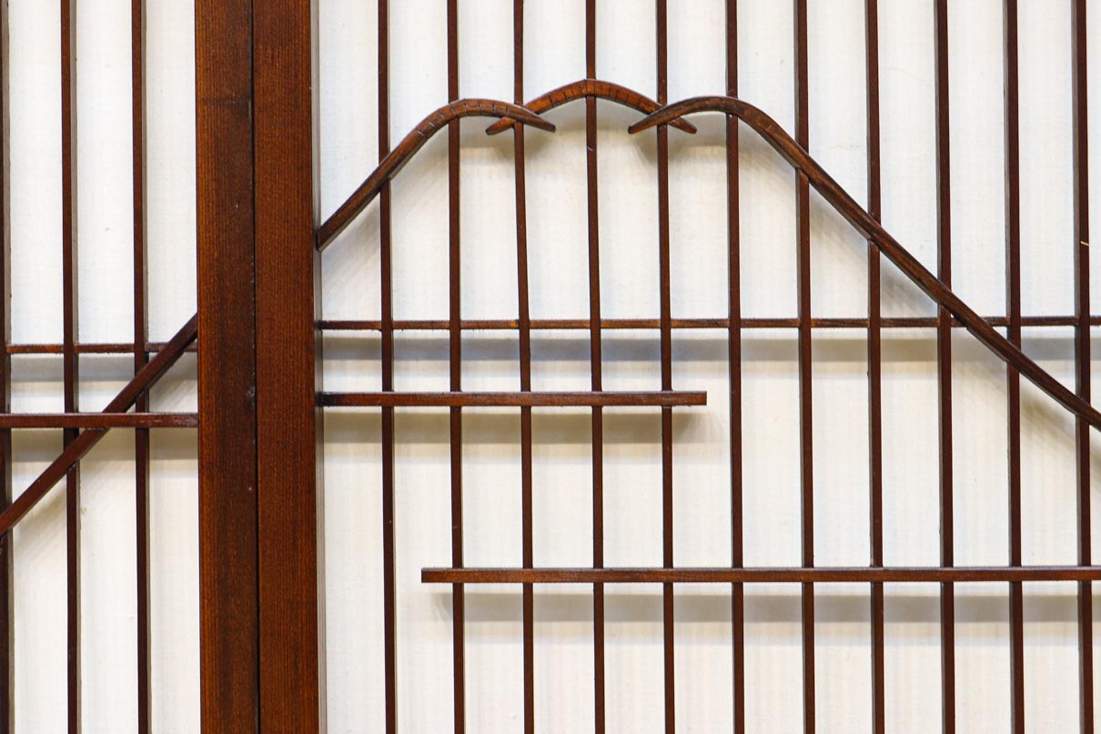 富士の頂をシンプルに描いた書院セット　EZ2825　在庫2枚1組