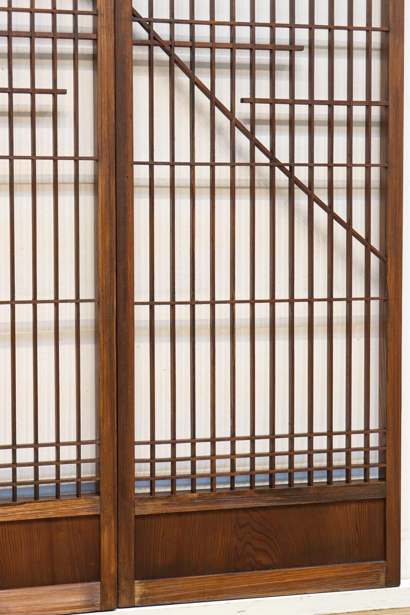 富士の頂をシンプルに描いた書院セット　EZ2825　在庫2枚1組