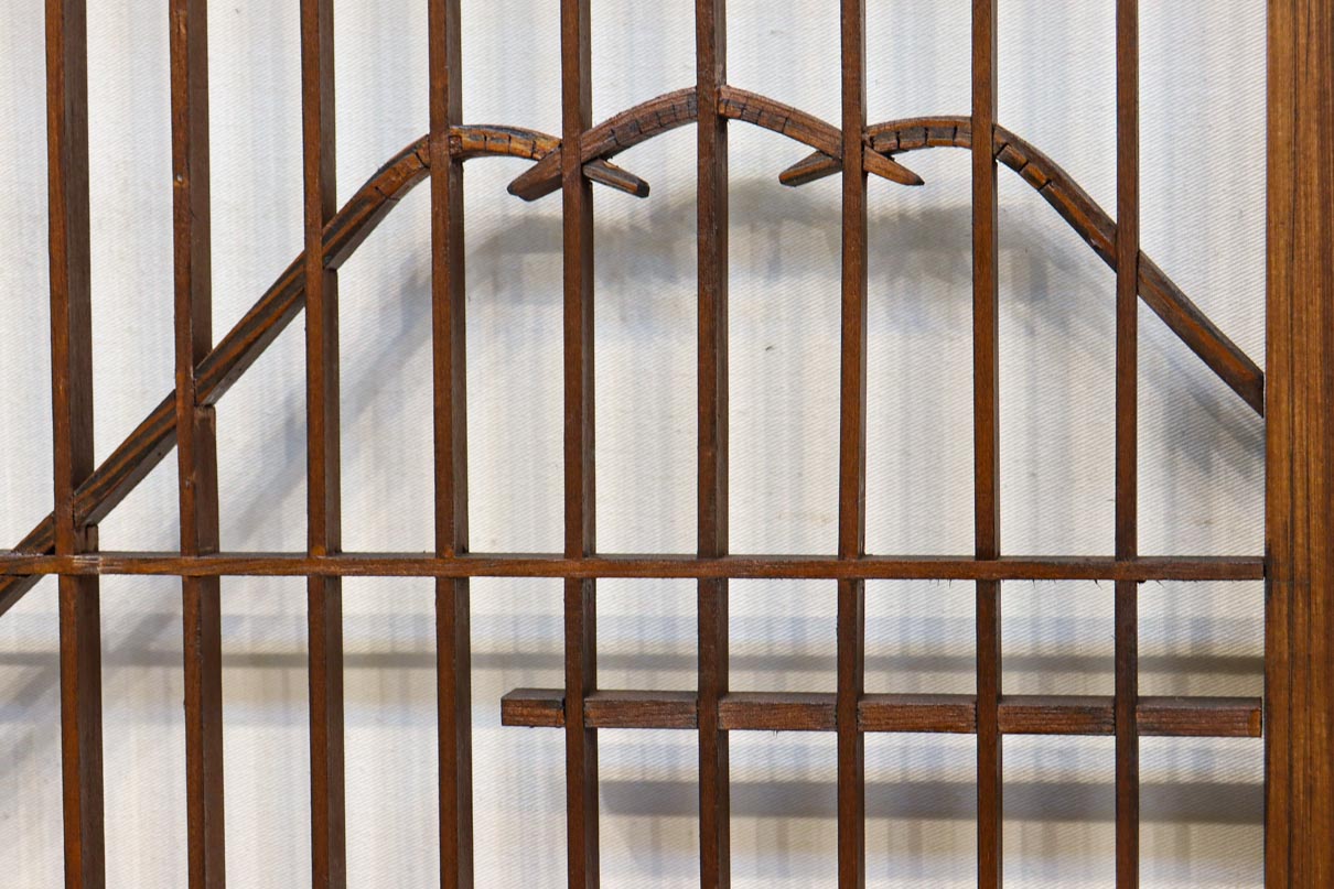 富士の頂をシンプルに描いた書院セット　EZ2825　在庫2枚1組