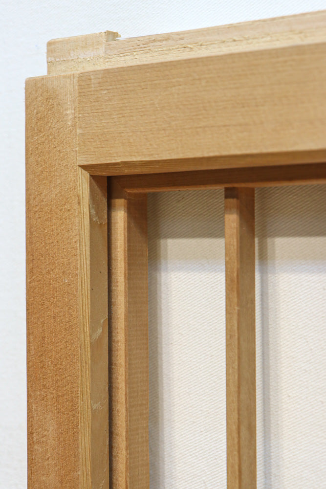 富士の頂と投網装飾が引き立つ風景を描いた書院セット　EZ2826　在庫4枚1組