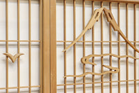 富士の頂と投網装飾が引き立つ風景を描いた書院セット　EZ2826　在庫4枚1組