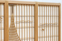 富士の頂と投網装飾が引き立つ風景を描いた書院セット　EZ2826　在庫4枚1組