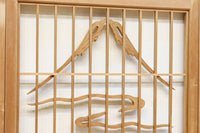 富士の頂と投網装飾が引き立つ風景を描いた書院セット　EZ2826　在庫4枚1組