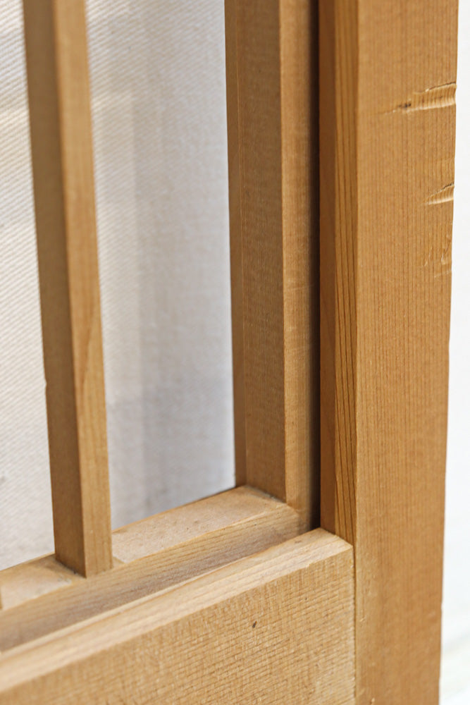 富士の頂と投網装飾が引き立つ風景を描いた書院セット　EZ2826　在庫4枚1組