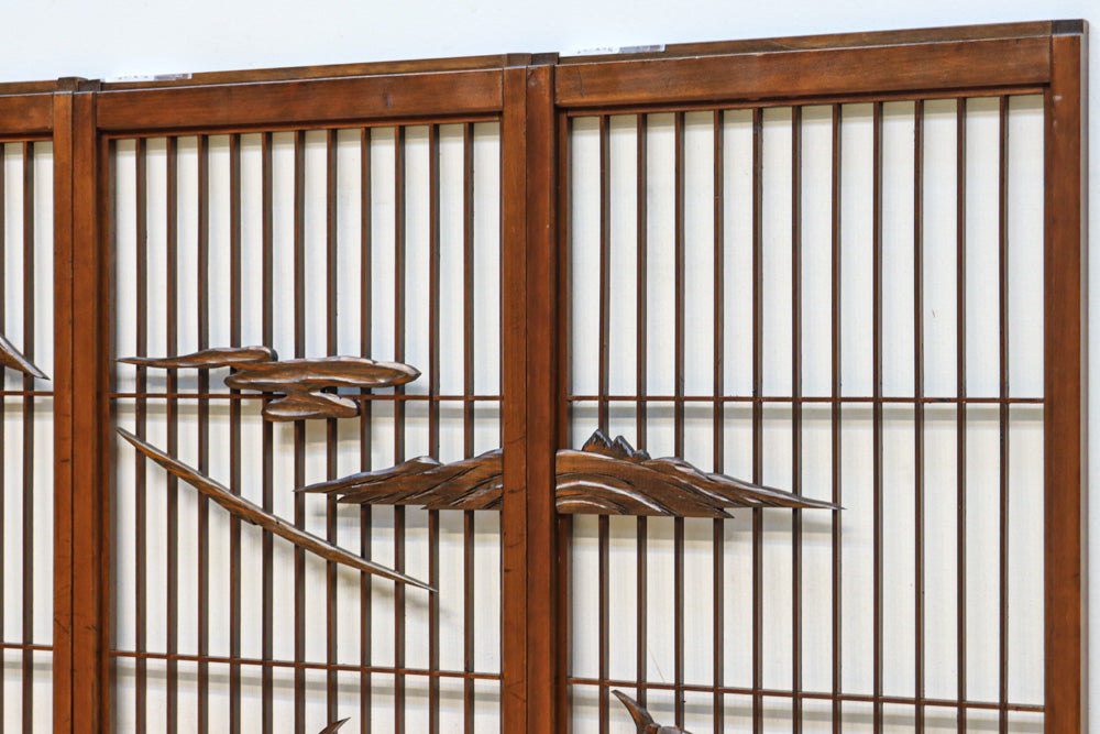 富士山を遠景に湖畔の清閑な風景を描いた書院セット　EZ2827　在庫4枚1組