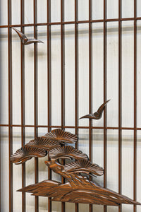 富士山を遠景に湖畔の清閑な風景を描いた書院セット　EZ2827　在庫4枚1組