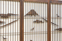 富士山を遠景に湖畔の清閑な風景を描いた書院セット　EZ2827　在庫4枚1組