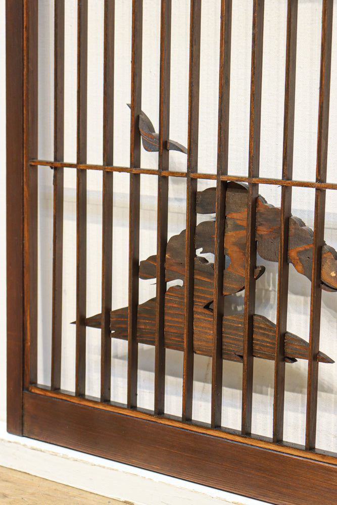 富士山を遠景に湖畔の清閑な風景を描いた書院セット　EZ2827　在庫4枚1組