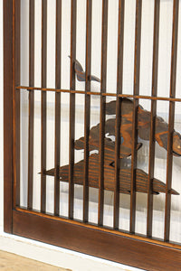 富士山を遠景に湖畔の清閑な風景を描いた書院セット　EZ2827　在庫4枚1組