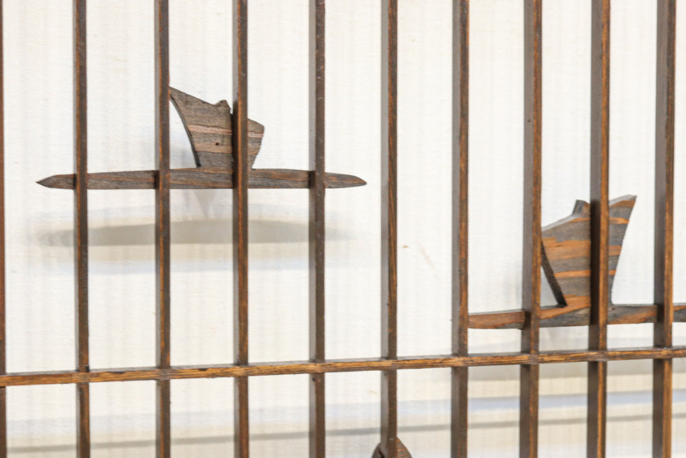 富士山を遠景に湖畔の清閑な風景を描いた書院セット　EZ2827　在庫4枚1組