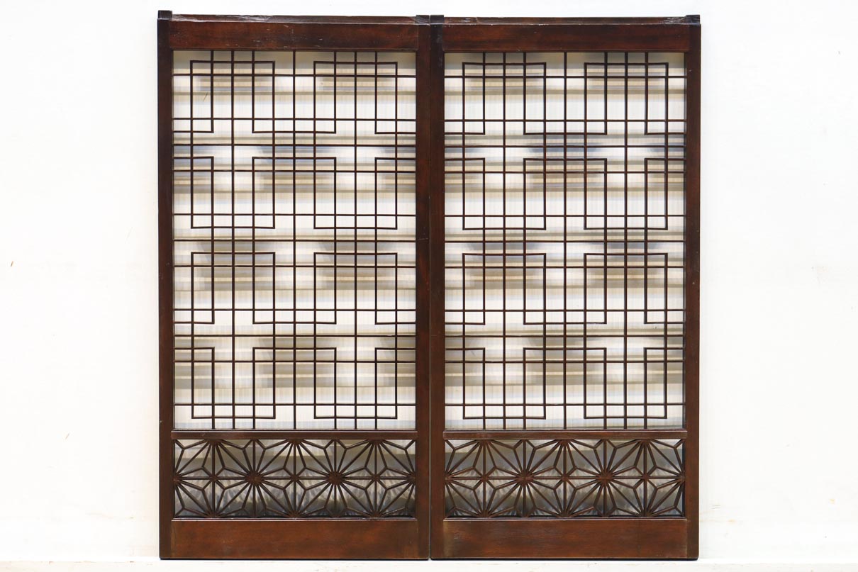 稀少サイズ‼︎ 香図と角麻組子で格調ある雰囲気纏う書院　EZ2829　在庫2枚