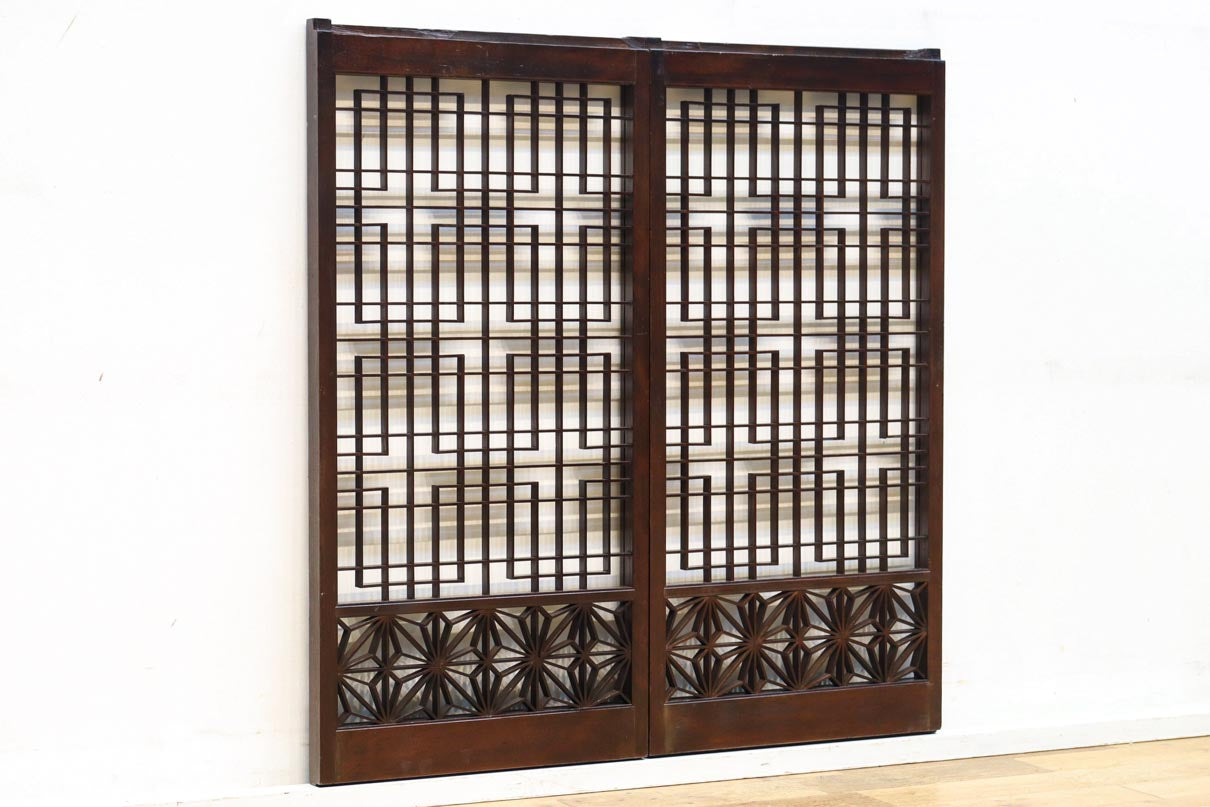 稀少サイズ‼︎ 香図と角麻組子で格調ある雰囲気纏う書院　EZ2829　在庫2枚