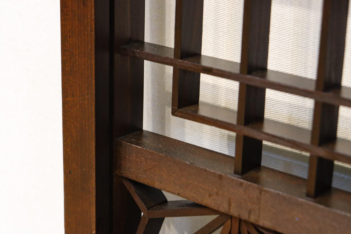 稀少サイズ‼︎ 香図と角麻組子で格調ある雰囲気纏う書院　EZ2829　在庫2枚