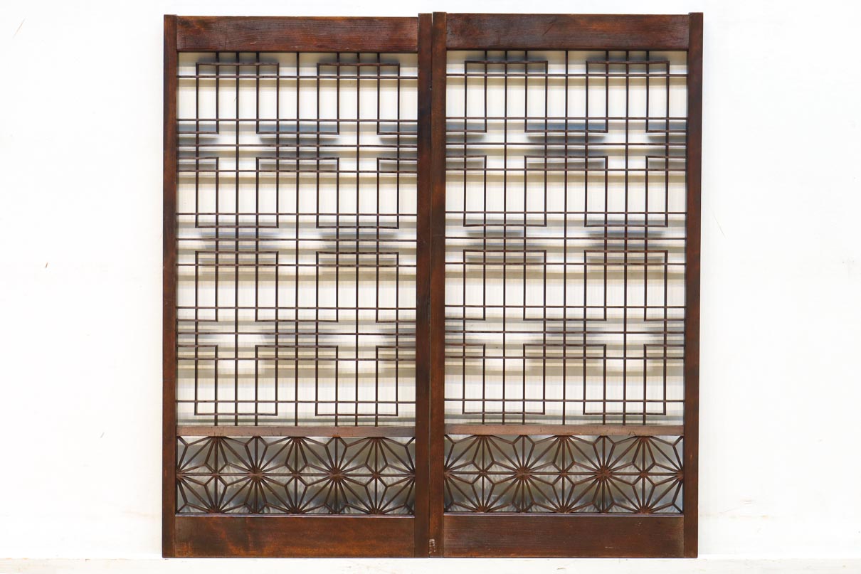 稀少サイズ‼︎ 香図と角麻組子で格調ある雰囲気纏う書院　EZ2829　在庫2枚