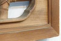 竹と菊を気品良く描いた木地色の欄間　EZ2831　在庫1枚