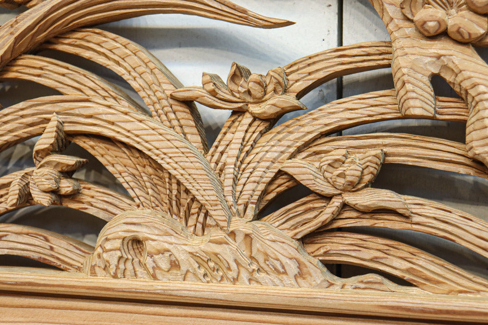 華やかに飾り立てられた梅竹の見応えある欄間　EZ2835ab　在庫(a:1 b:1)枚